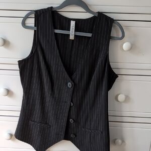 L.A. Blues Black Pinstripe Vest Top